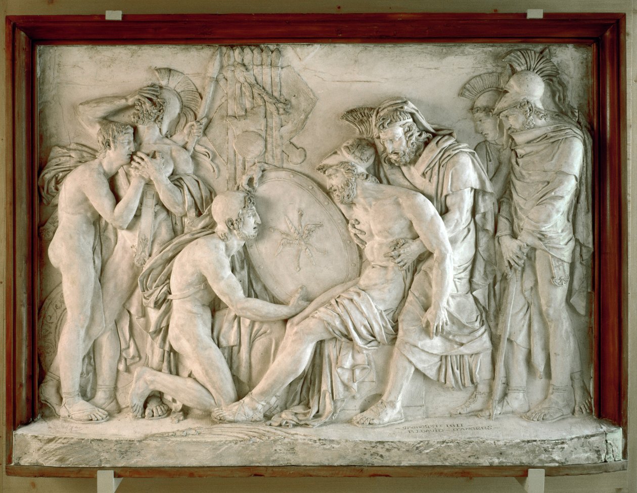 A morte de Aquiles, 1811 (gesso) de Pierre Jean David d