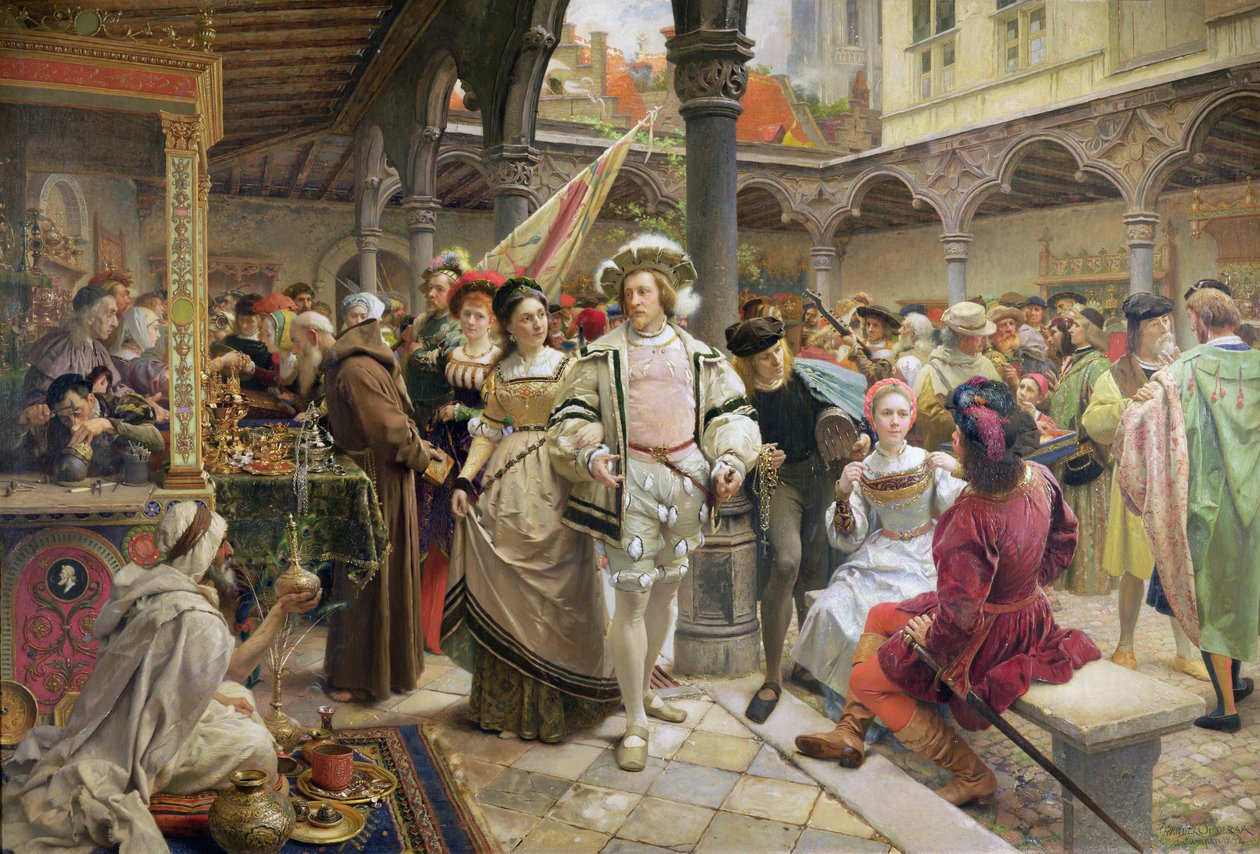 Os velhos Beurs em Antuérpia, 1892 de Pierre Jean van der Ouderaa