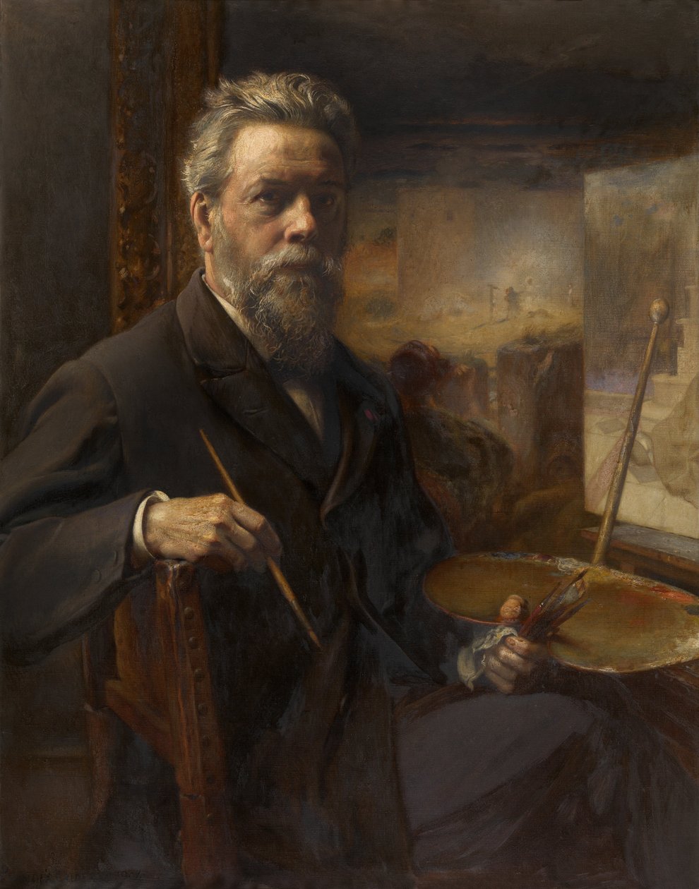 Pierre Jean Van der Ouderaa, auto-retrato de Pierre Jean van der Ouderaa