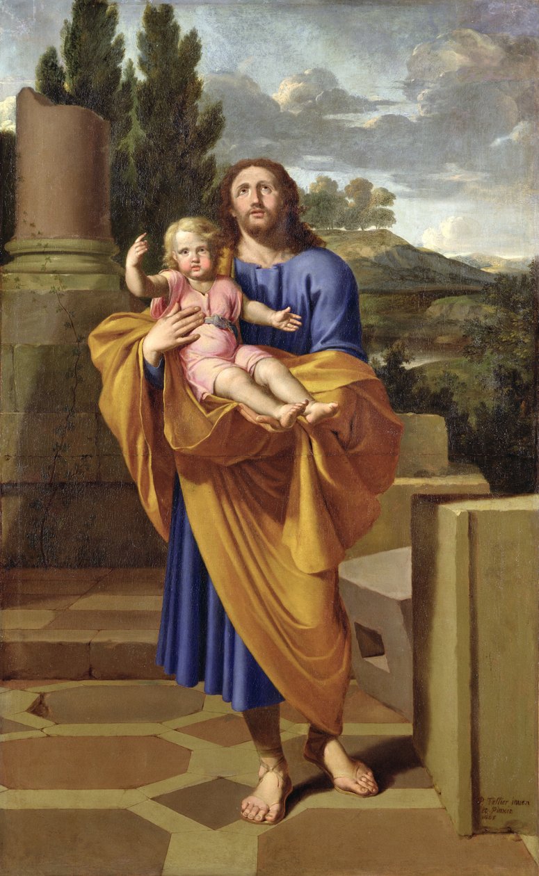 São José carregando o menino Jesus, 1665 de Pierre Letellier