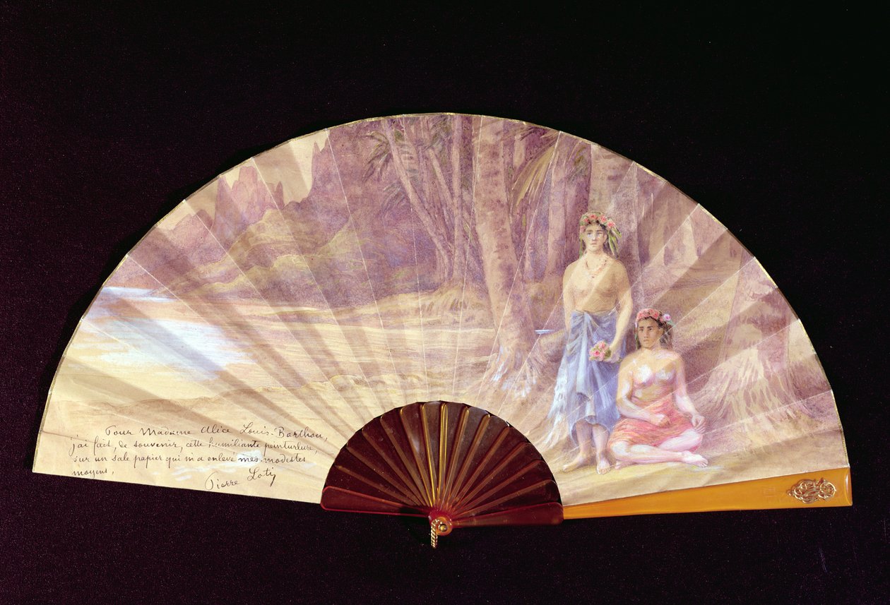 Ventilador pintado para Madame Alice Louis-Barthou, 1910 de Pierre Loti