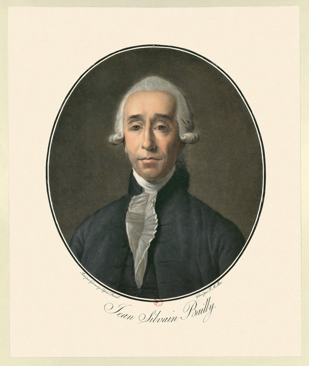 Jean Sylvain Bailly (1736-1793) Astrônomo francês, matemático, maçom e líder político da parte inicial da Revolução Francesa. de Pierre Michel Alix