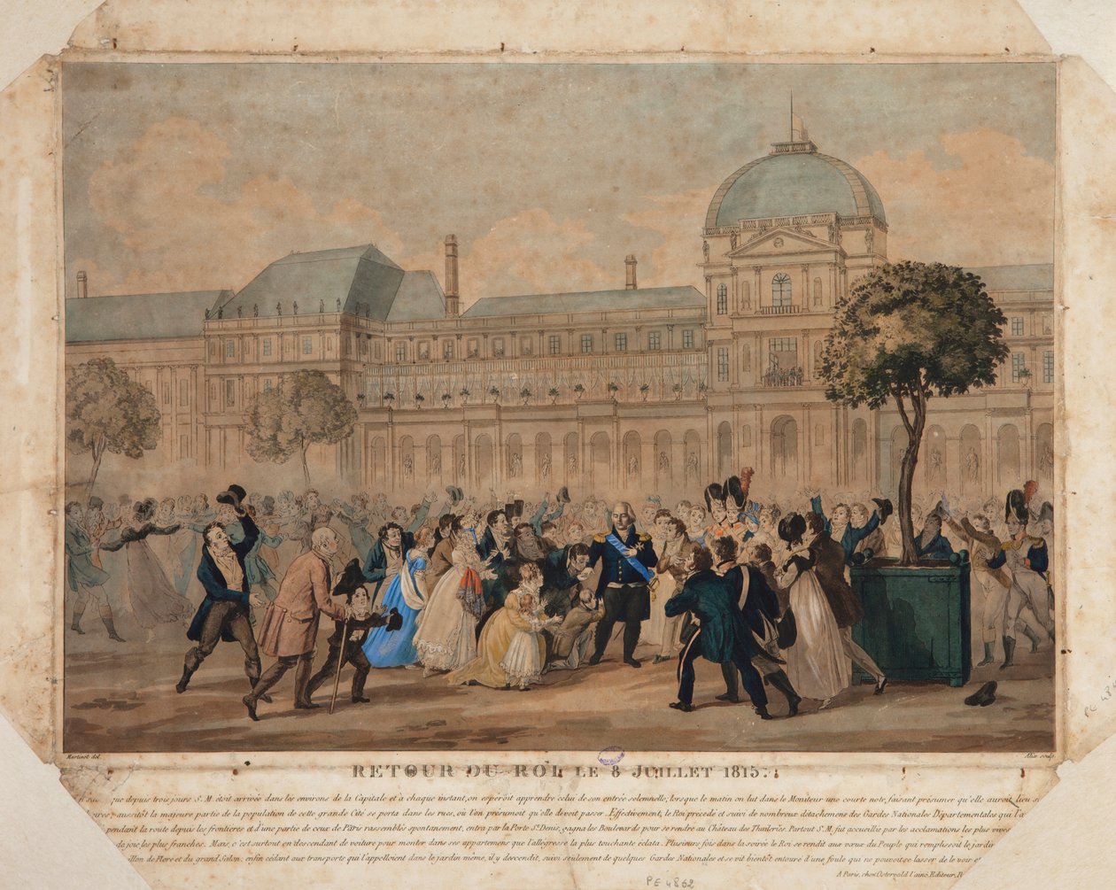 Regresso do Rei, 8 de julho de 1815, 1815 (aquatinta colorida) de Pierre Michel Alix