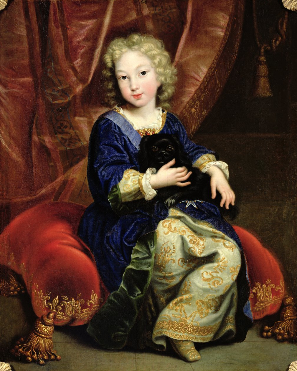 Retrato de Philippe de France (1683-1746) futuro rei Filipe V de Espanha, 1686 de Pierre Mignard