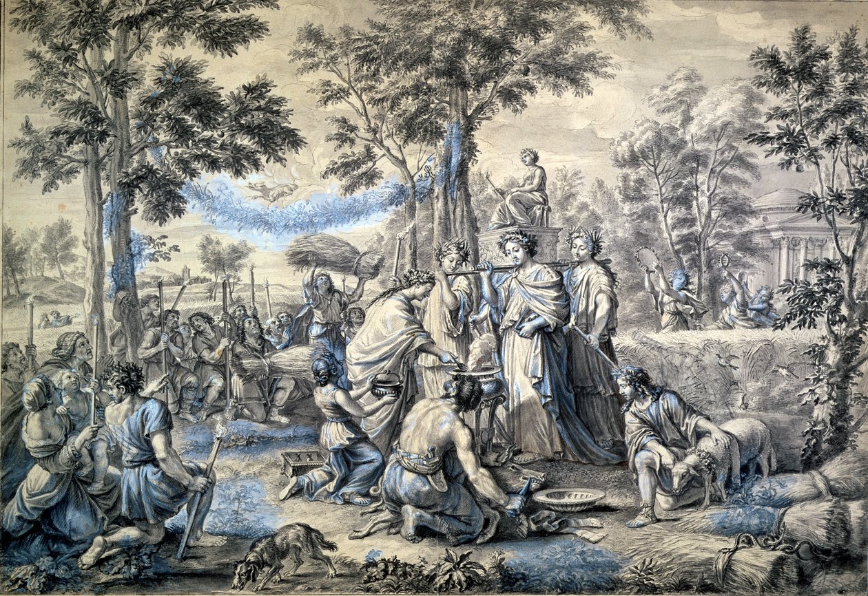 Verão, estudo para uma de uma série de tapeçarias fabricadas na fábrica de tapeçaria Gobelins de Pierre Mignard