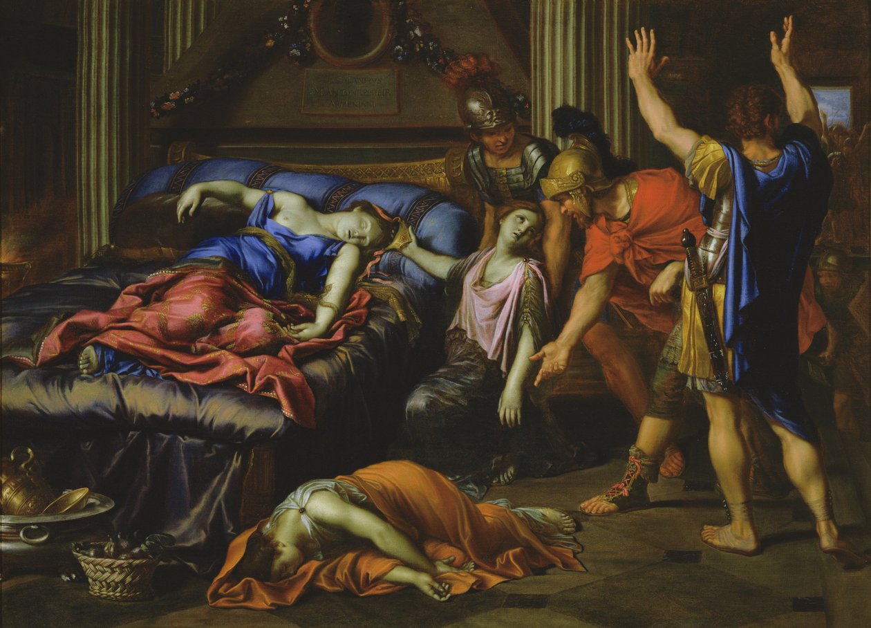 A morte de Cleópatra de Pierre Mignard