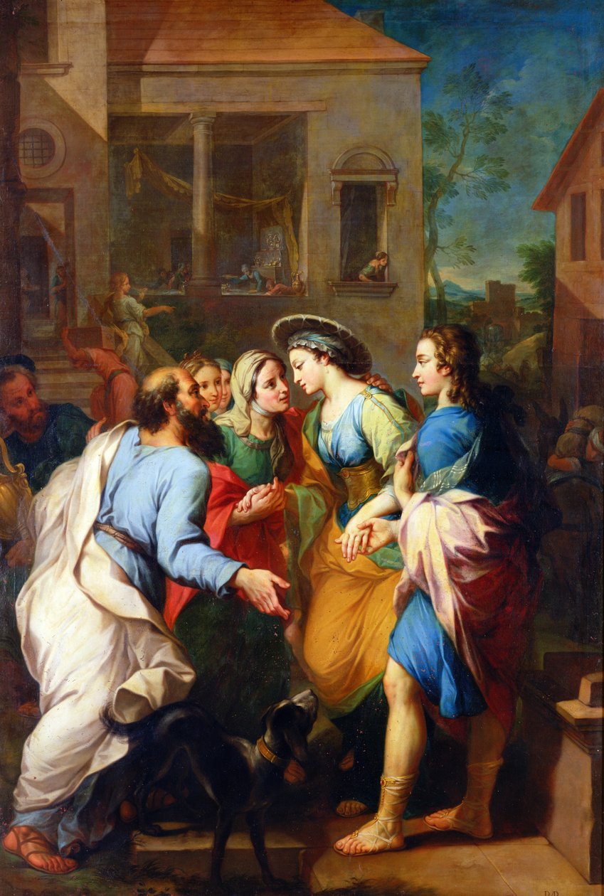 Tobias apresenta Sarah a seu pai, 1733 de Pierre Parrocel