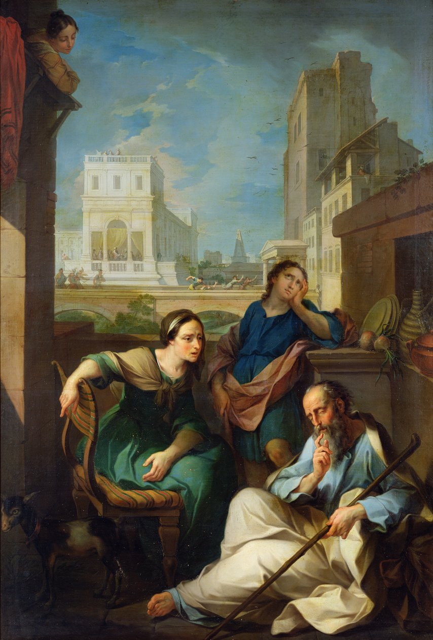 Tobit fica cego, 1733 de Pierre Parrocel
