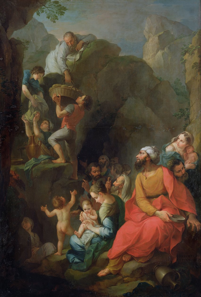 Tobit escapando do cativeiro com seus companheiros, 1733 de Pierre Parrocel