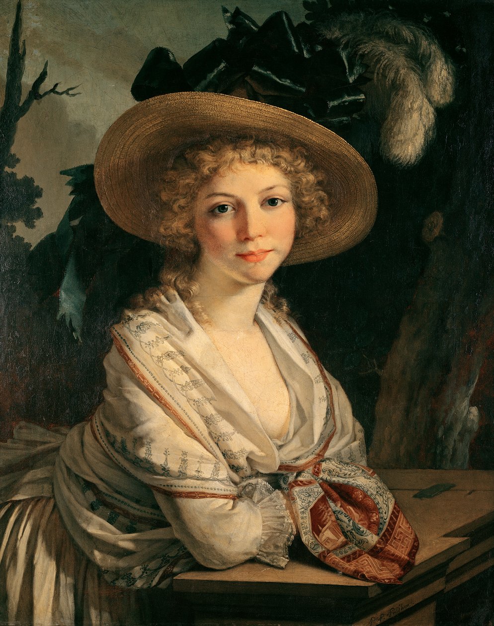 Retrato de uma jovem mulher de Pierre Paul Prudhon