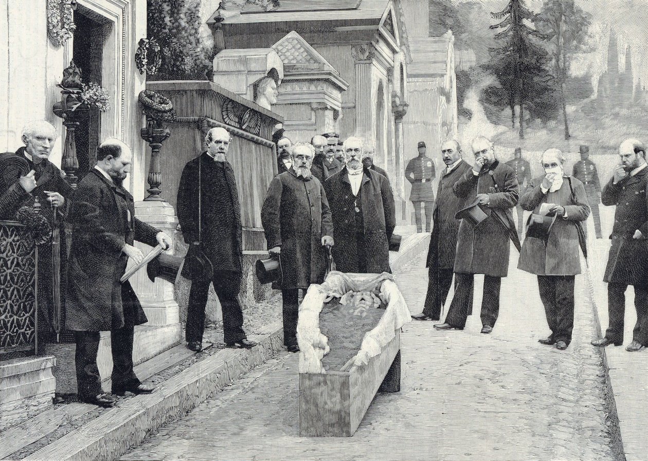 Exumação dos restos mortais de Rossini em Père-Lachaise de Pierre Petit