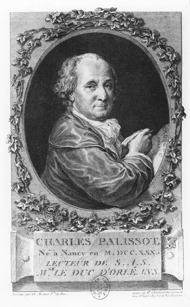 Retrato de Charles Palissot de Pierre Philippe Choffard