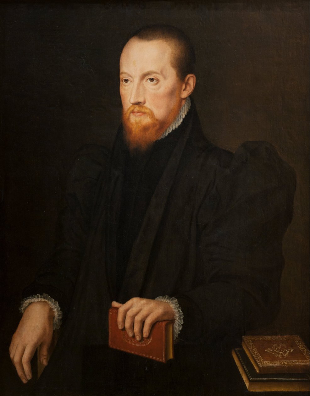 Barbudo, ruivo Homem, sentado de Pierre Pourbus