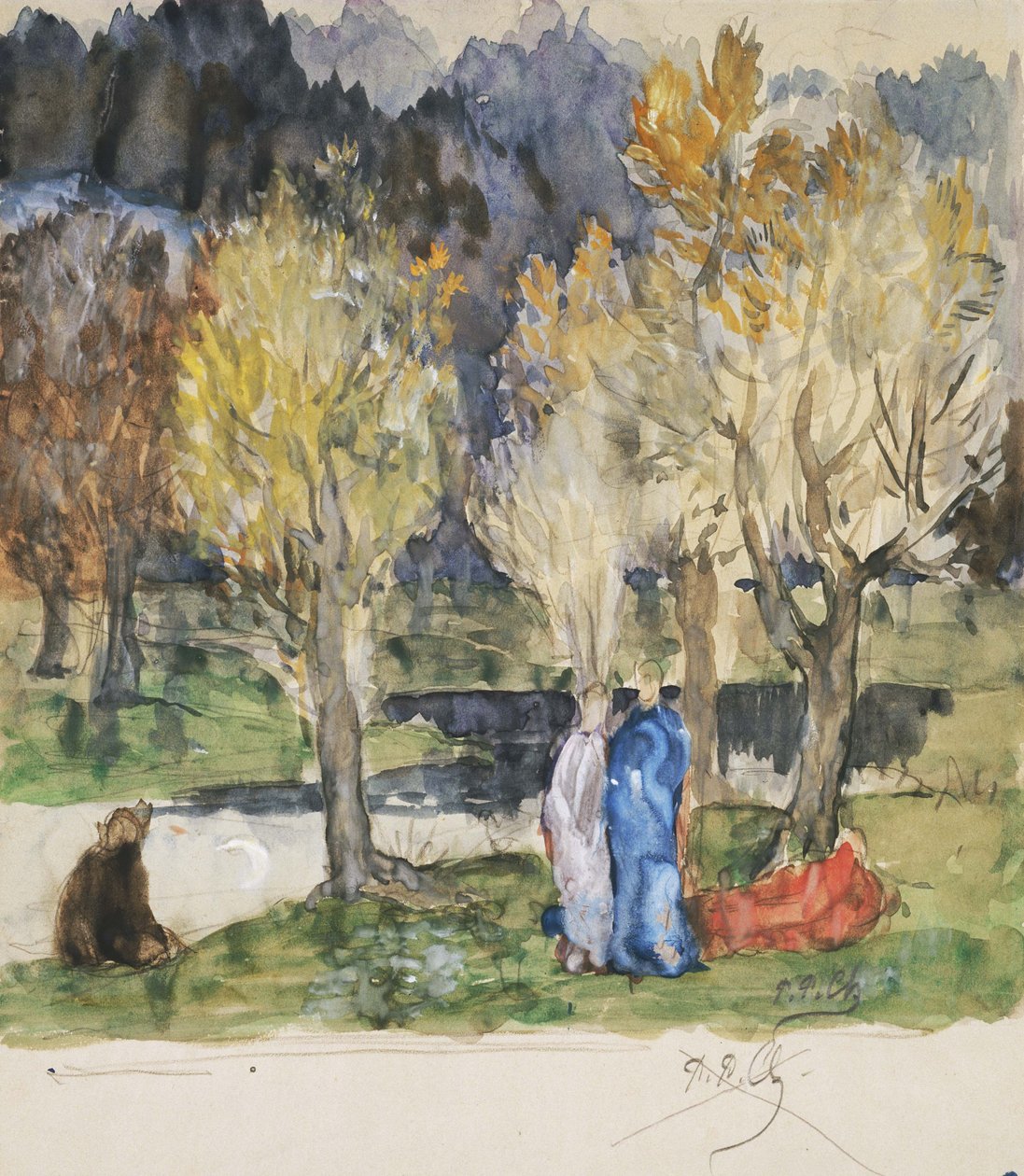 Bosque sagrado de Pierre Puvis de Chavannes