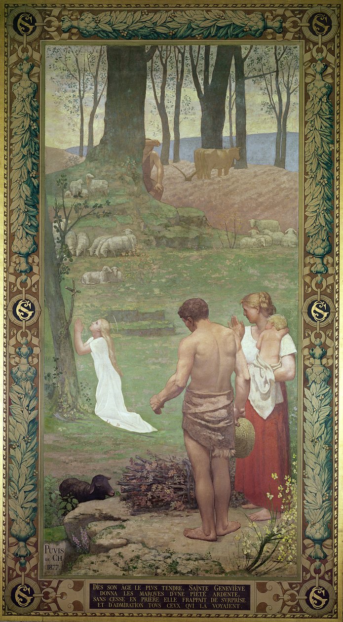 A infância de St. Genevieve de Pierre Puvis de Chavannes
