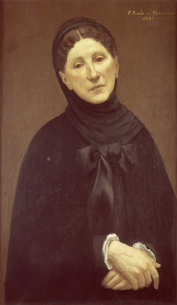 Retrato da esposa do artista, Madame de Chavannes, 1883 de Pierre Puvis de Chavannes