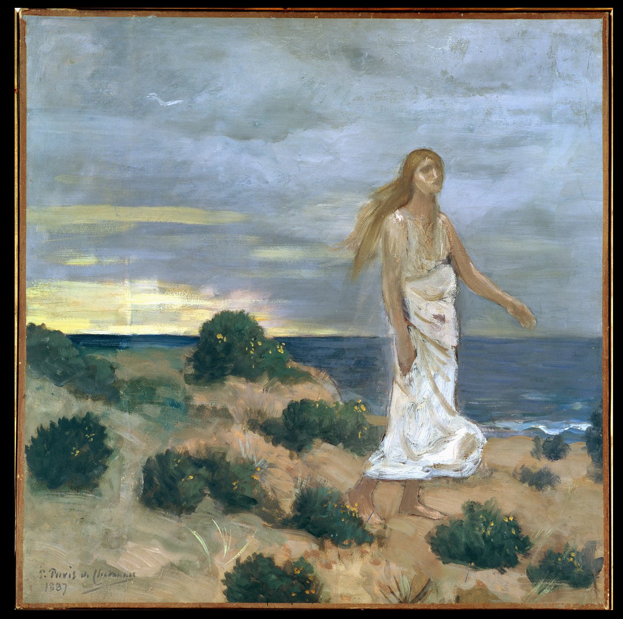Mulher junto ao mar, 1887 de Pierre Puvis de Chavannes