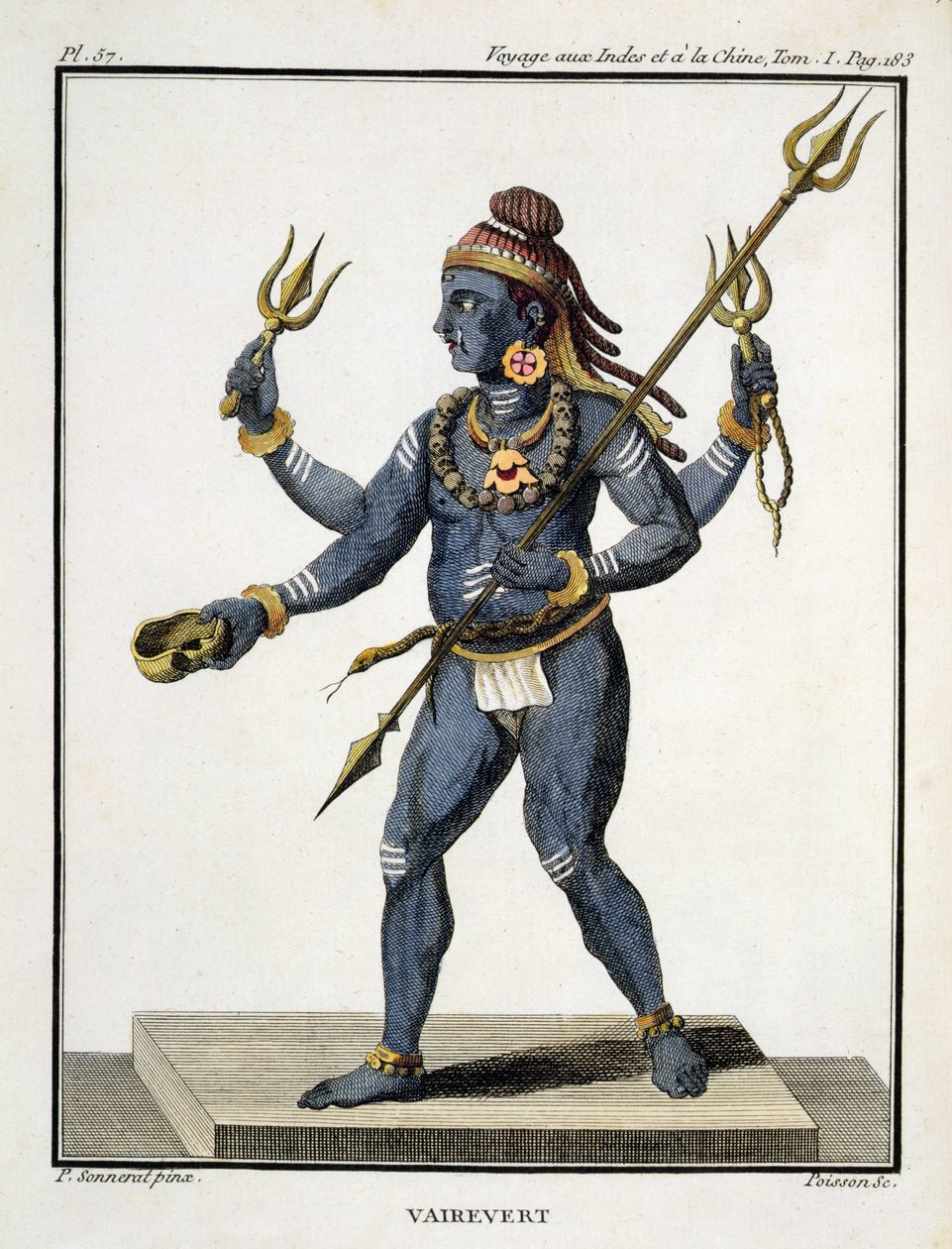 Vairevert, de &39;Journey to India and China&39; de Pierre Sonnerat, gravado por Poisson, publicado em 1782 de Pierre Sonnerat