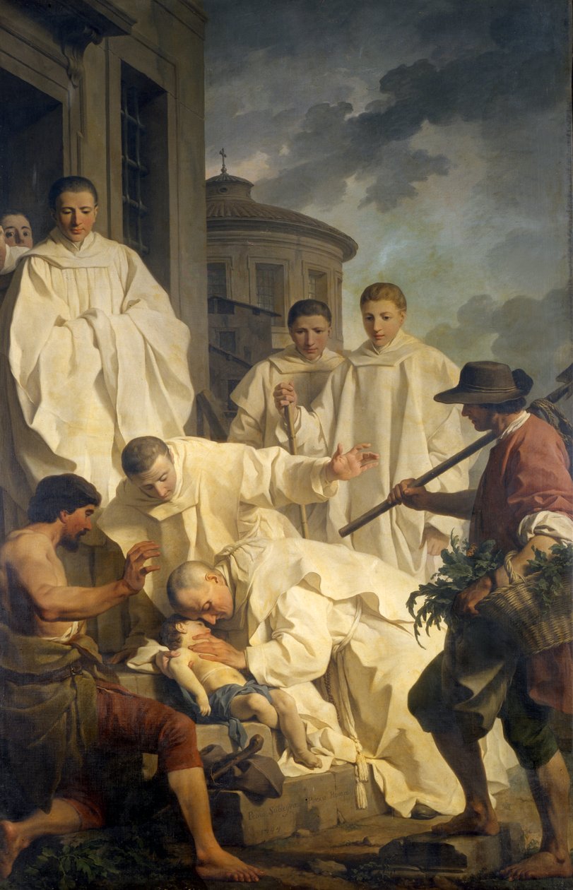 O milagre de São Bento, 1744 de Pierre Subleyras