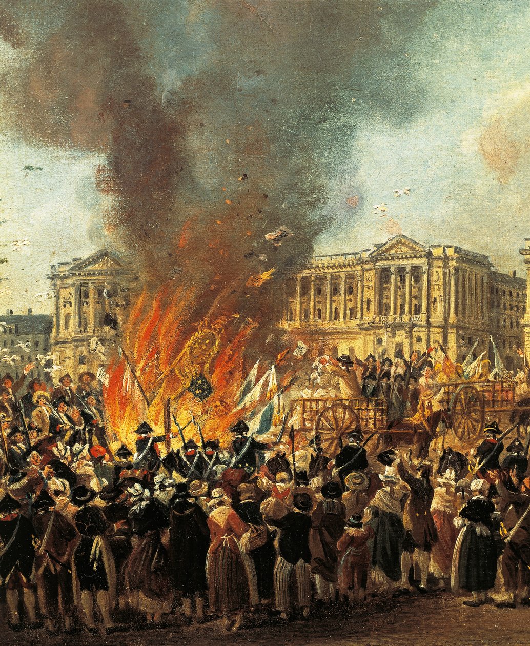 Celebração da Unidade, por Pierre Antoine Demachy (1723-1807), detalhe de Pierre Antoine Demachy