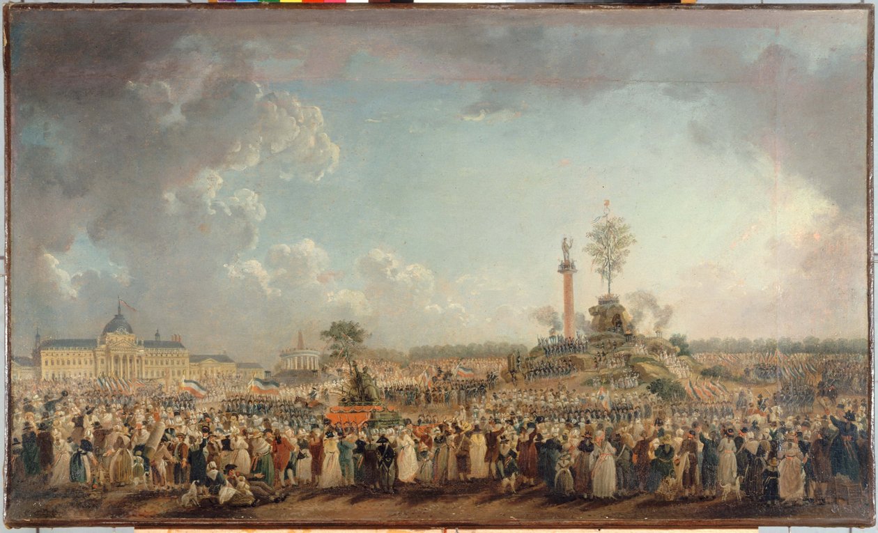 A Festa do Ser Supremo no Champ-de-Mars, cerca de 1794 (óleo sobre tela) de Pierre Antoine Demachy