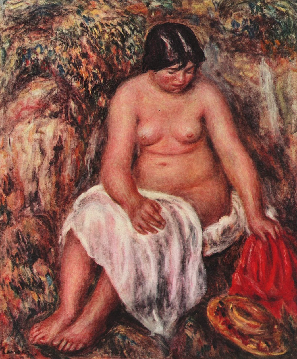 Agir com chapéu de palha de Pierre Auguste Renoir