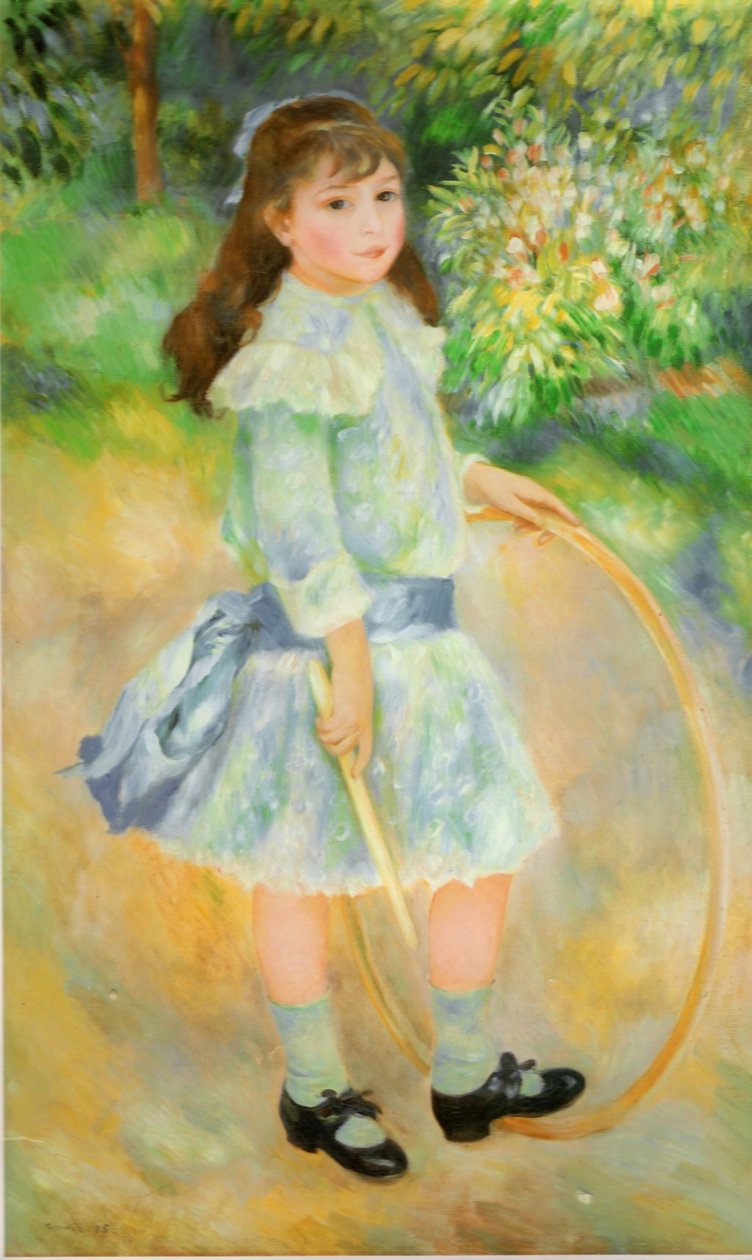 Menina com um hoopnEspanol: Nina con aron de Pierre Auguste Renoir