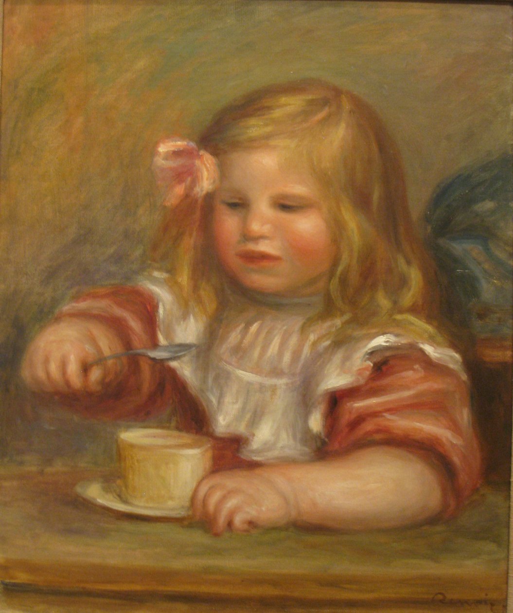 Coco comendo sua sopa de Pierre Auguste Renoir