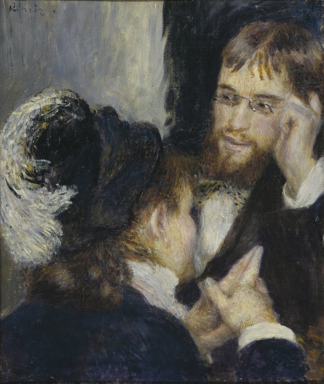 Conversa com o jardineiro, c.1870 de Pierre Auguste Renoir