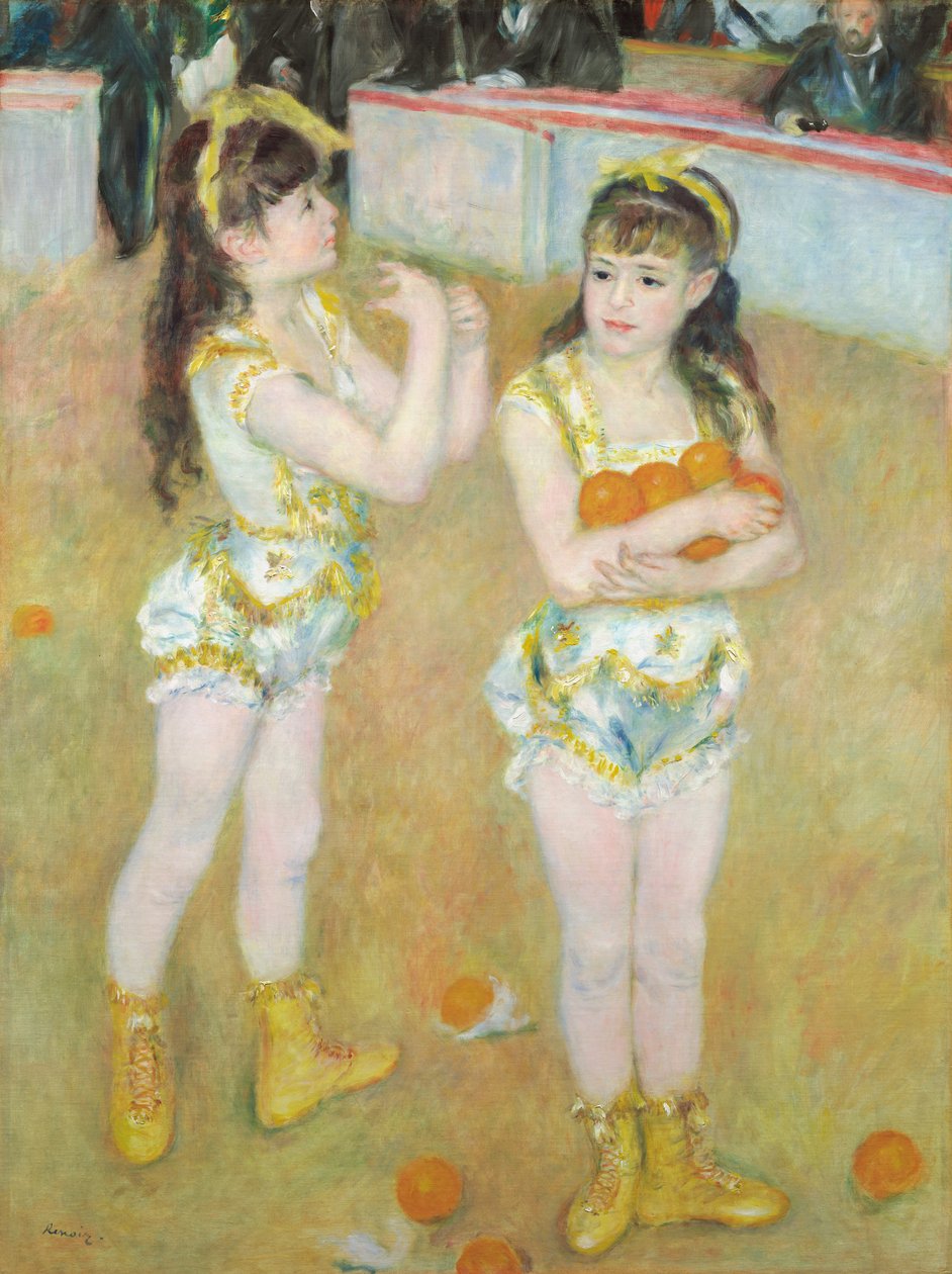 Acrobatas no Circo Fernando (Francisca e Angelina Wartenberg) de Pierre-Auguste Renoir