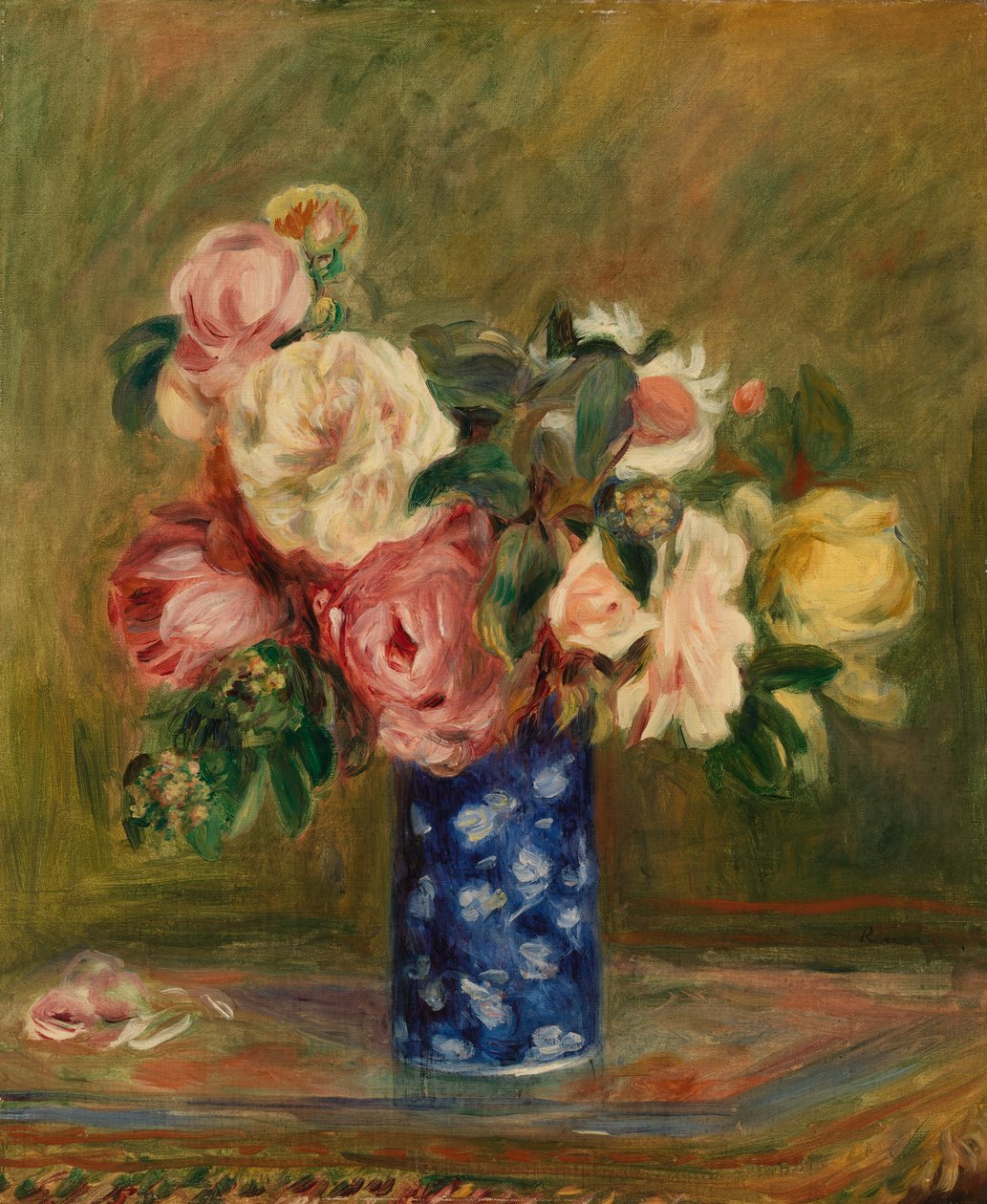 buquê de rosas de Pierre-Auguste Renoir