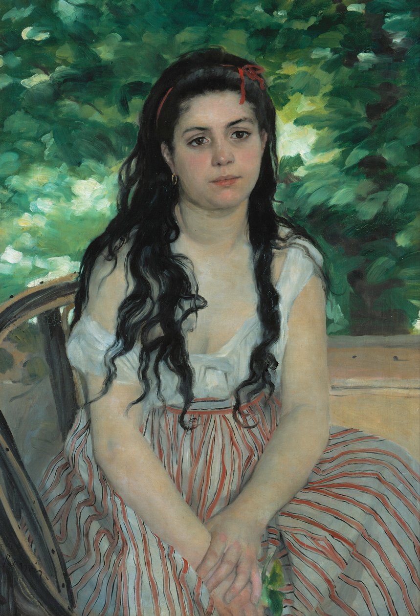 No verão - La bohémienne de Pierre Auguste Renoir