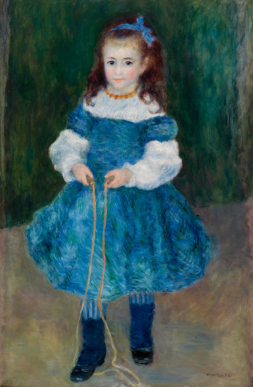 Garota com uma corda de pular (Retrato de Delphine Legrand) de Pierre-Auguste Renoir