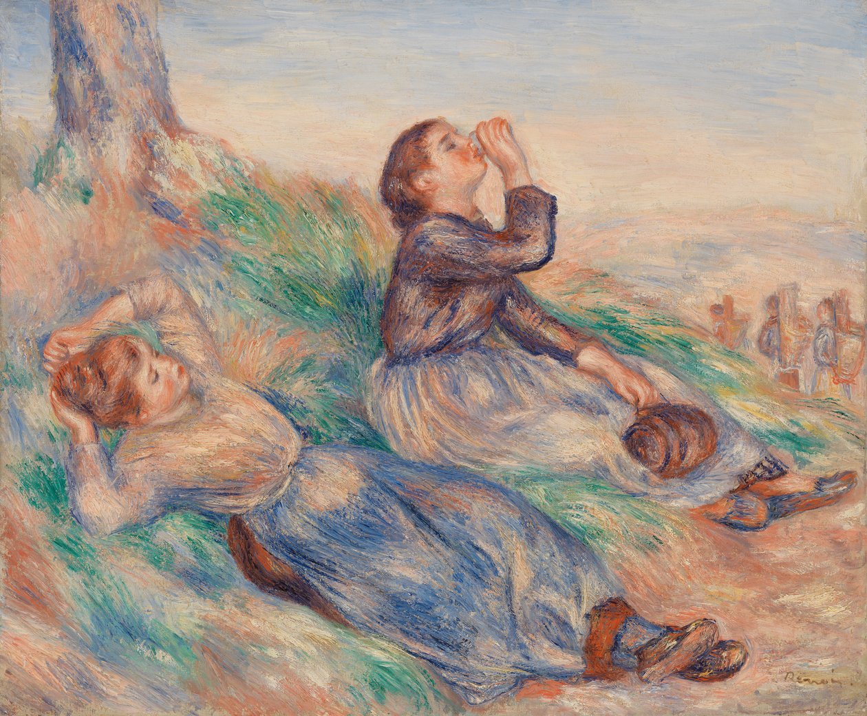 Colhedores de Uvas (Vendangeuses) de Pierre-Auguste Renoir