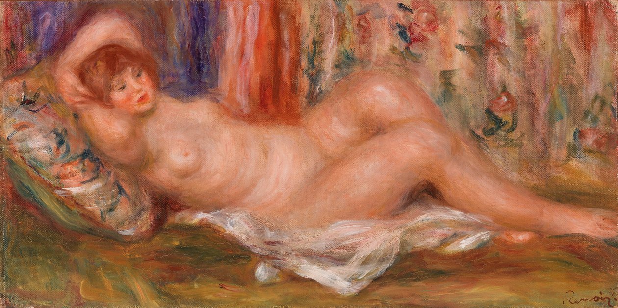 Mulher nua reclinada (Femme nue couchée sur le dos) de Pierre-Auguste Renoir