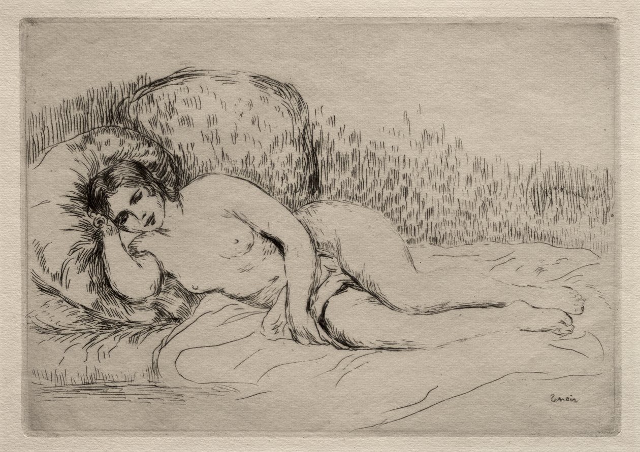 Mulher nua reclinada de Pierre-Auguste Renoir