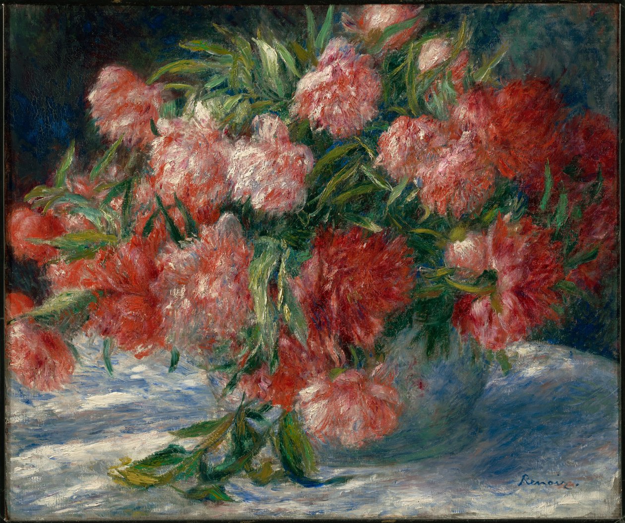 Peónias de Pierre-Auguste Renoir