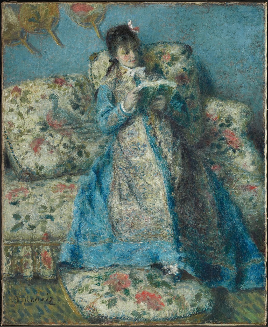 Retrato de Madame Monet (Madame Claude Monet a ler) de Pierre-Auguste Renoir