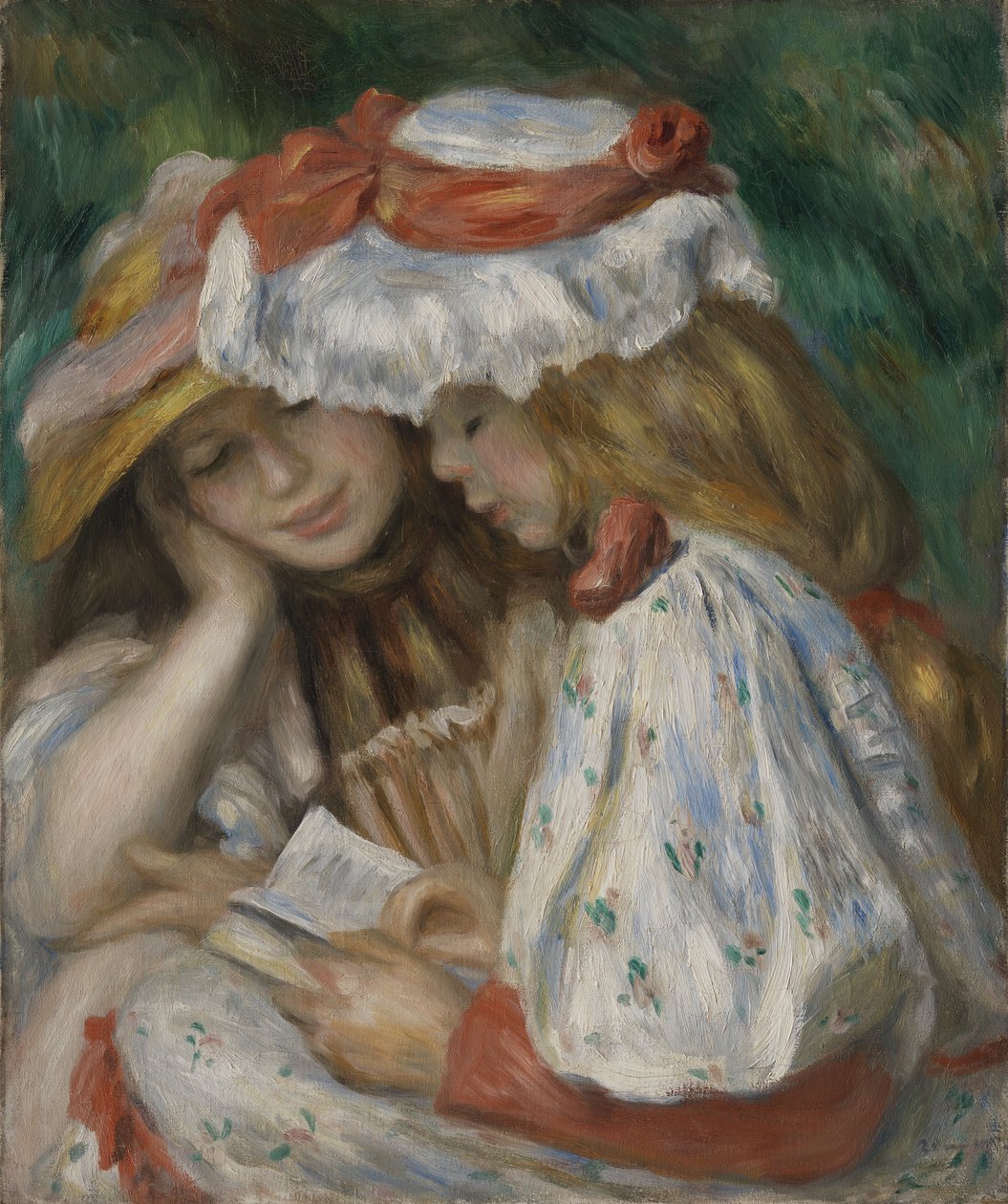 Duas raparigas a ler de Pierre-Auguste Renoir