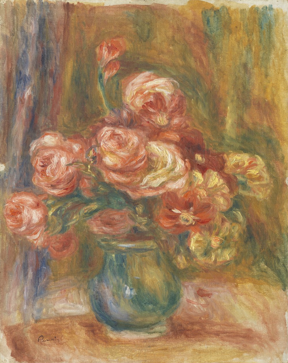Vaso de rosas de Pierre-Auguste Renoir