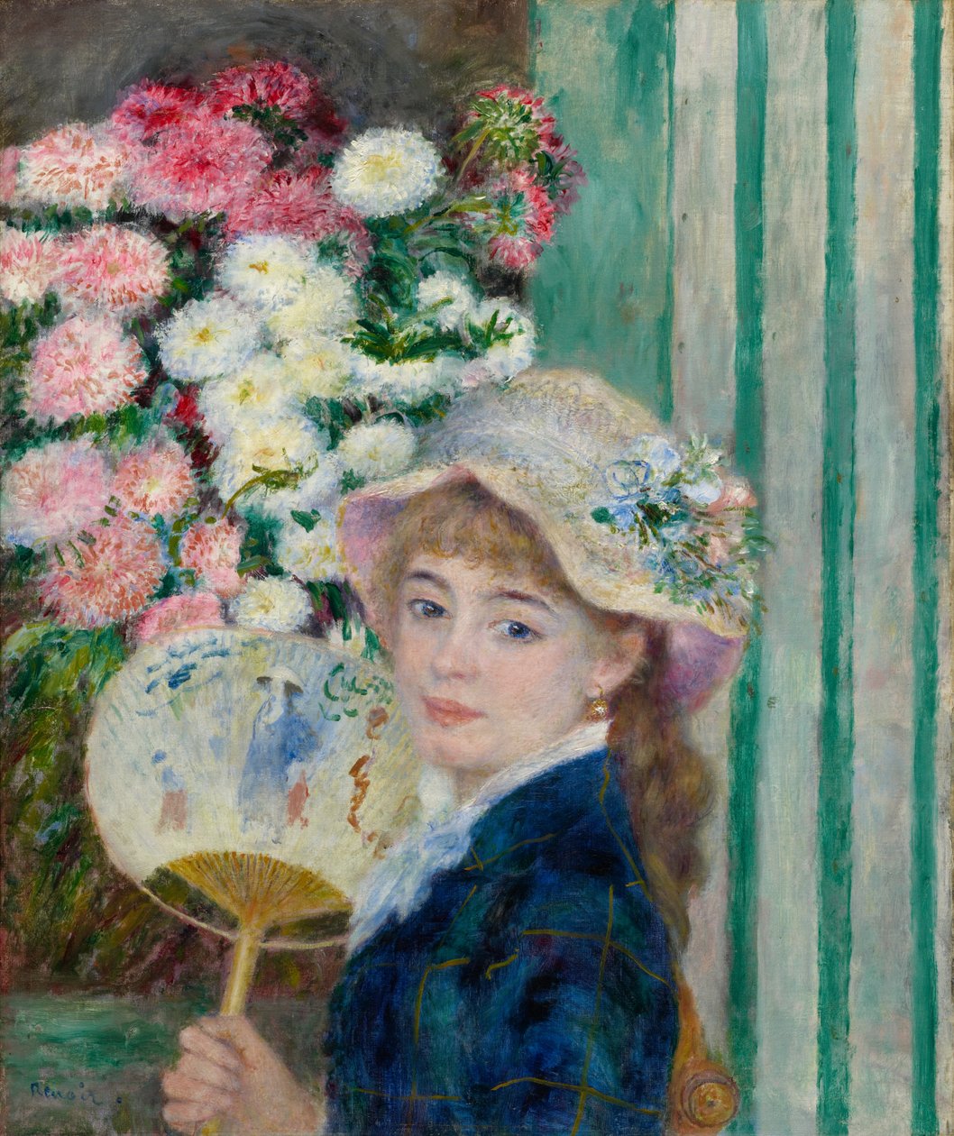 Mulher com leque de Pierre-Auguste Renoir