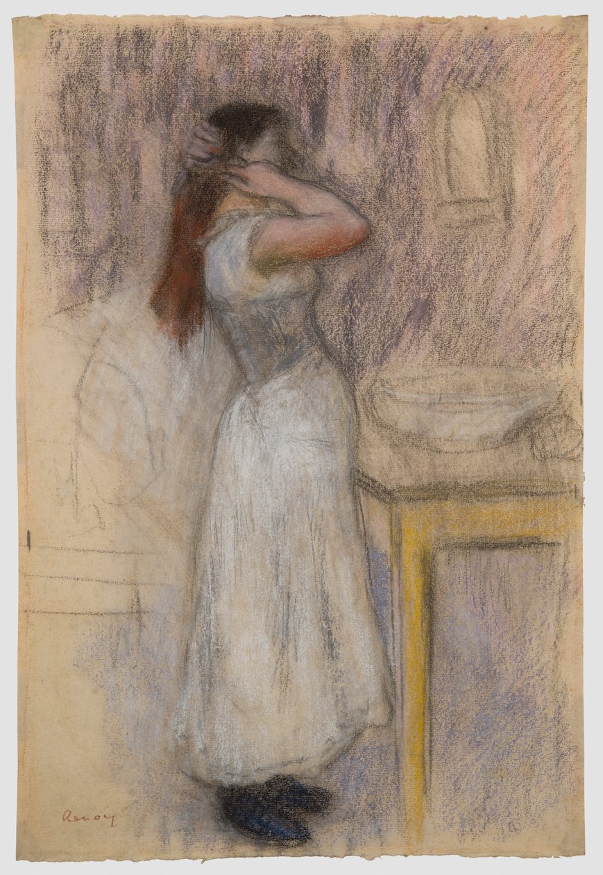 Jovem Mulher a Arranjar-se de Pierre-Auguste Renoir