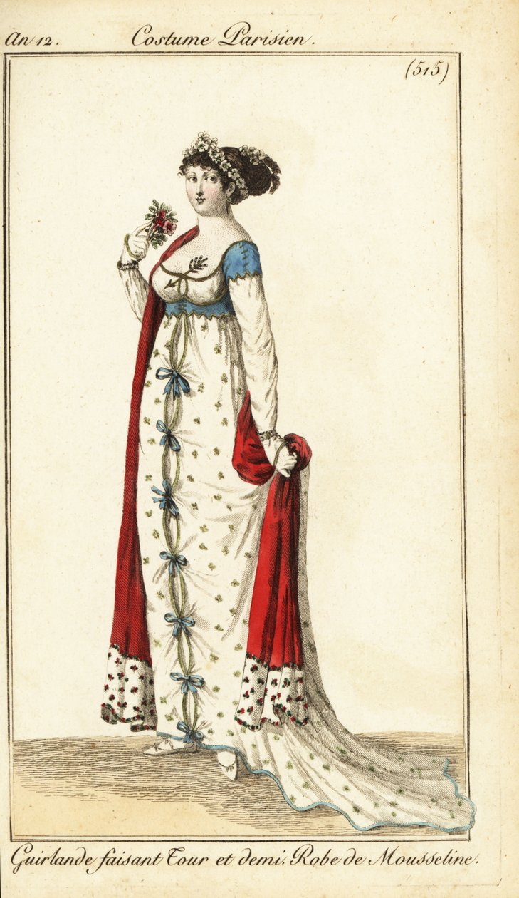 Mulher com o cabelo amarrado com uma grinalda, Paris de Pierre Charles Baquoy