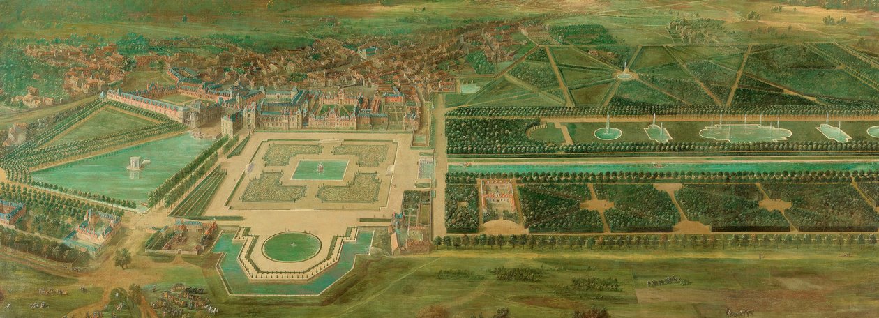 Vista do castelo de Fontainebleau de Pierre-Denis Martin