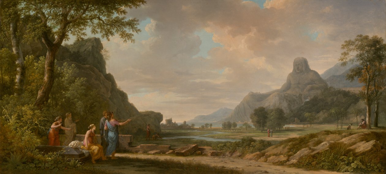 Monte Athos esculpido como monumento a Alexandre, o Grande de Pierre-Henri de Valenciennes