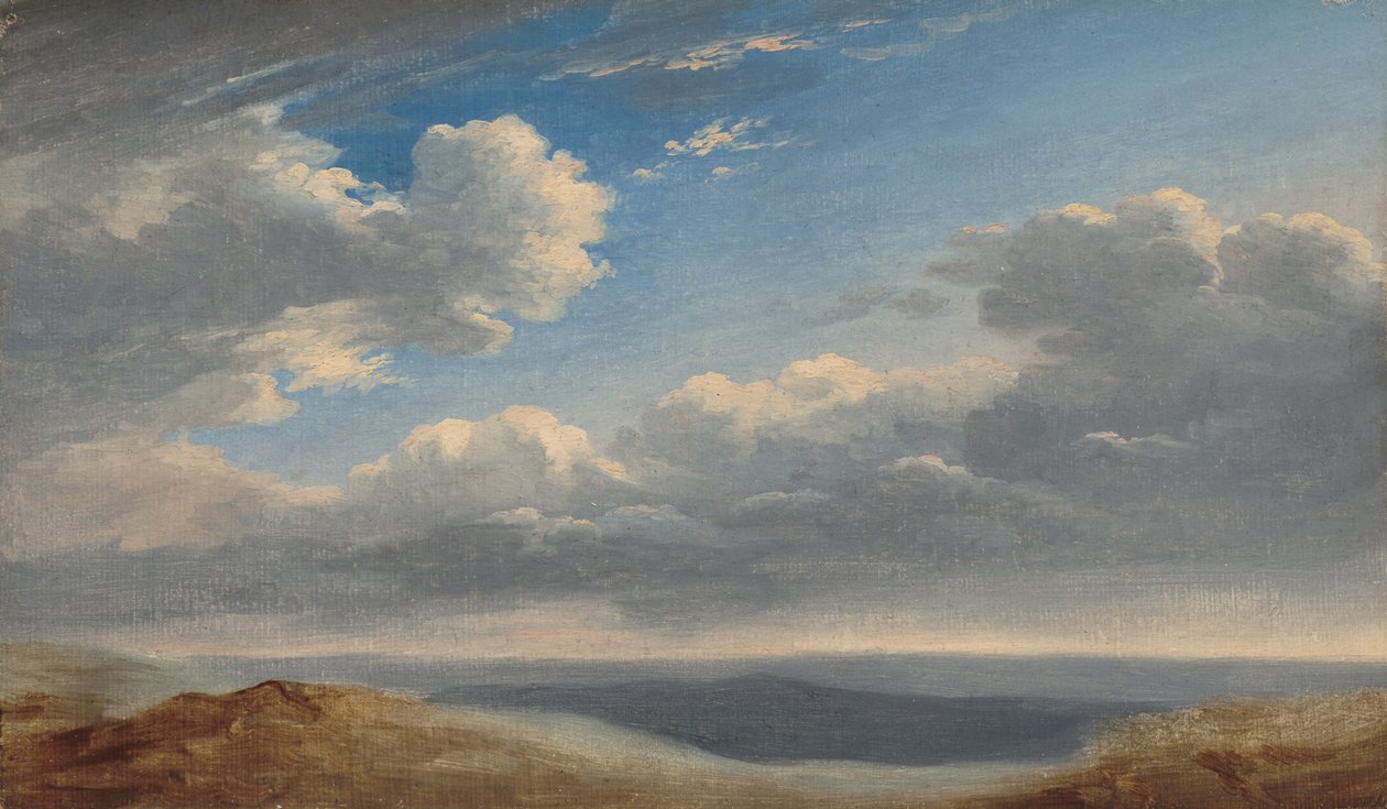 Estudo das Nuvens sobre a Campagna Romana de Pierre-Henri de Valenciennes