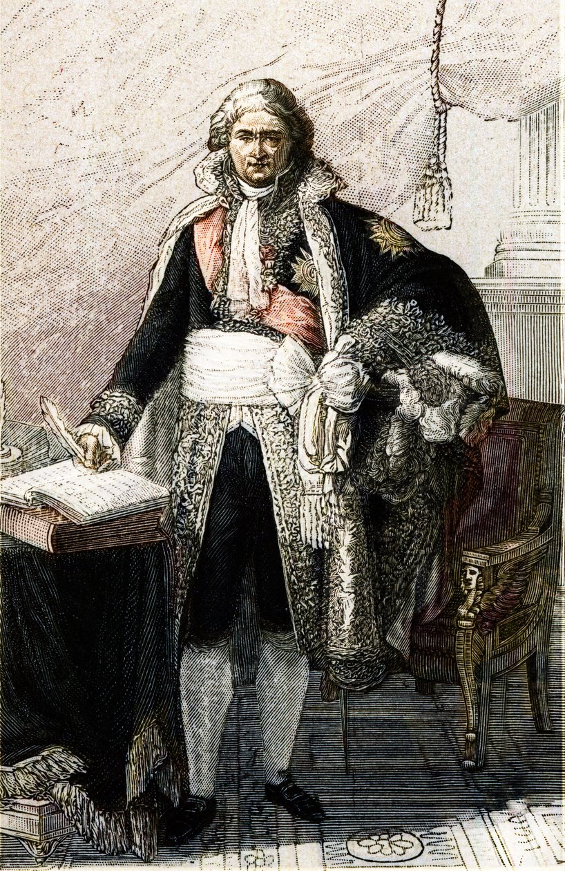 Retrato de Jean Etienne Marie Portalis. Jurista e político francês (1746 -1807) baseado na pintura de Pierre Gautherot. de Pierre (after) Gautherot