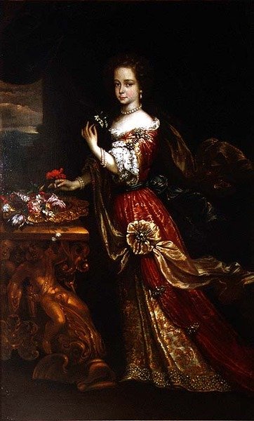 Retrato de uma senhora, possivelmente Henrietta Anne, Duquesa de Orleans (1644-70), filha de Carlos I de Pierre (circle of) Mignard