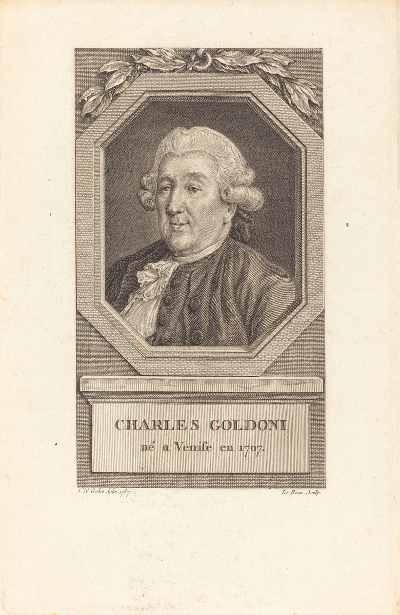 Carlos Goldoni de Pierre Adrien Le Beau after Charles Nicolas Cochin II
