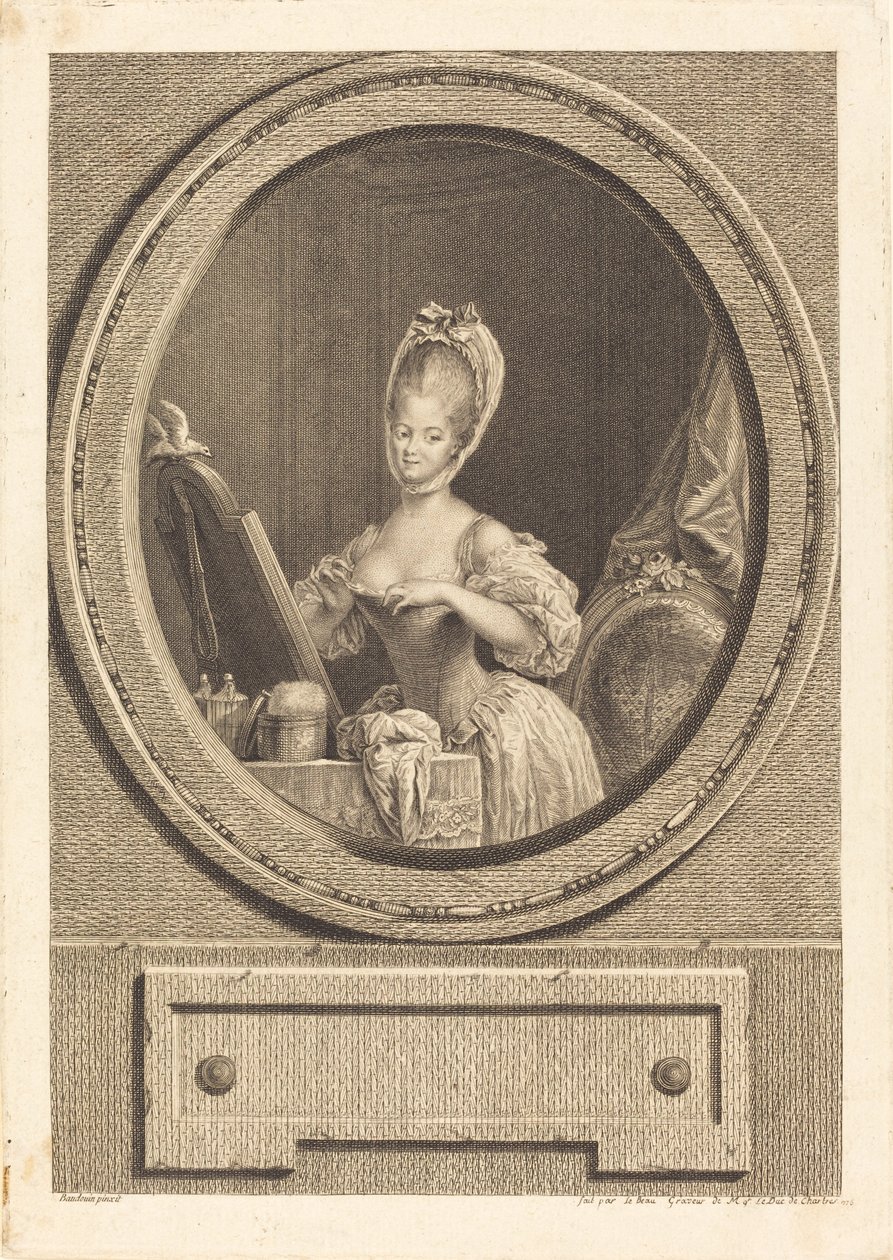 Sa taille est ravissante de Pierre Adrien Le Beau after Pierre Antoine Baudouin
